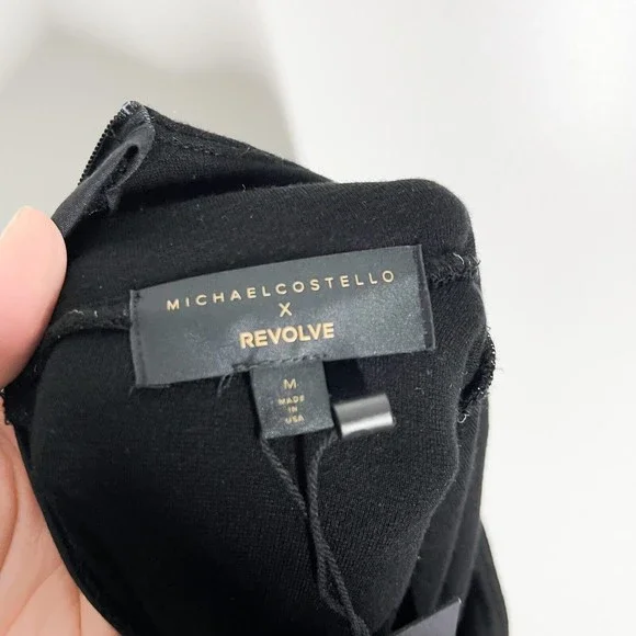 Michael Costello x REVOLVE Evelyn Bodysuit Women's Black Cutout Size Medium NEW - Picture 10 of 11